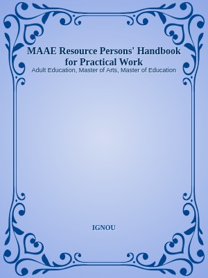MAAE Resource Persons' Handbook for Practical Work